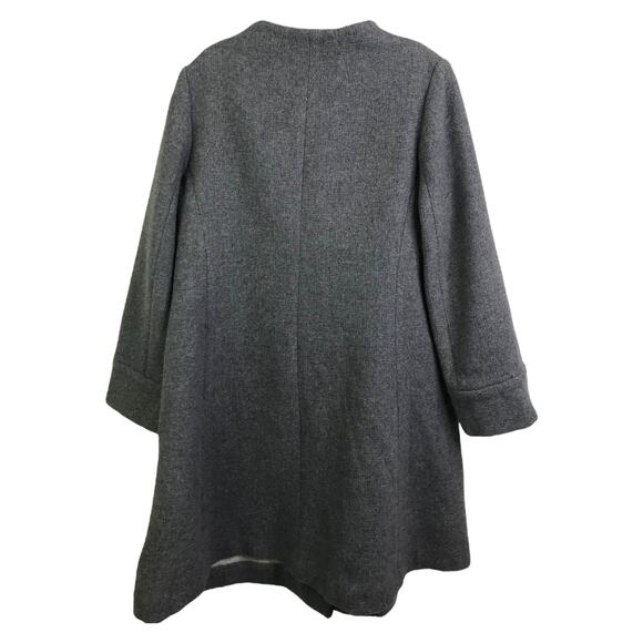 Mommy Chic snap front coat Size XS Heather Gray Crew Neck - Picture 3 of 7